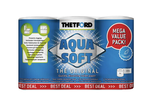 Легкорастворимая туалетная бумага - Thetford Aqua Soft 6 Pack