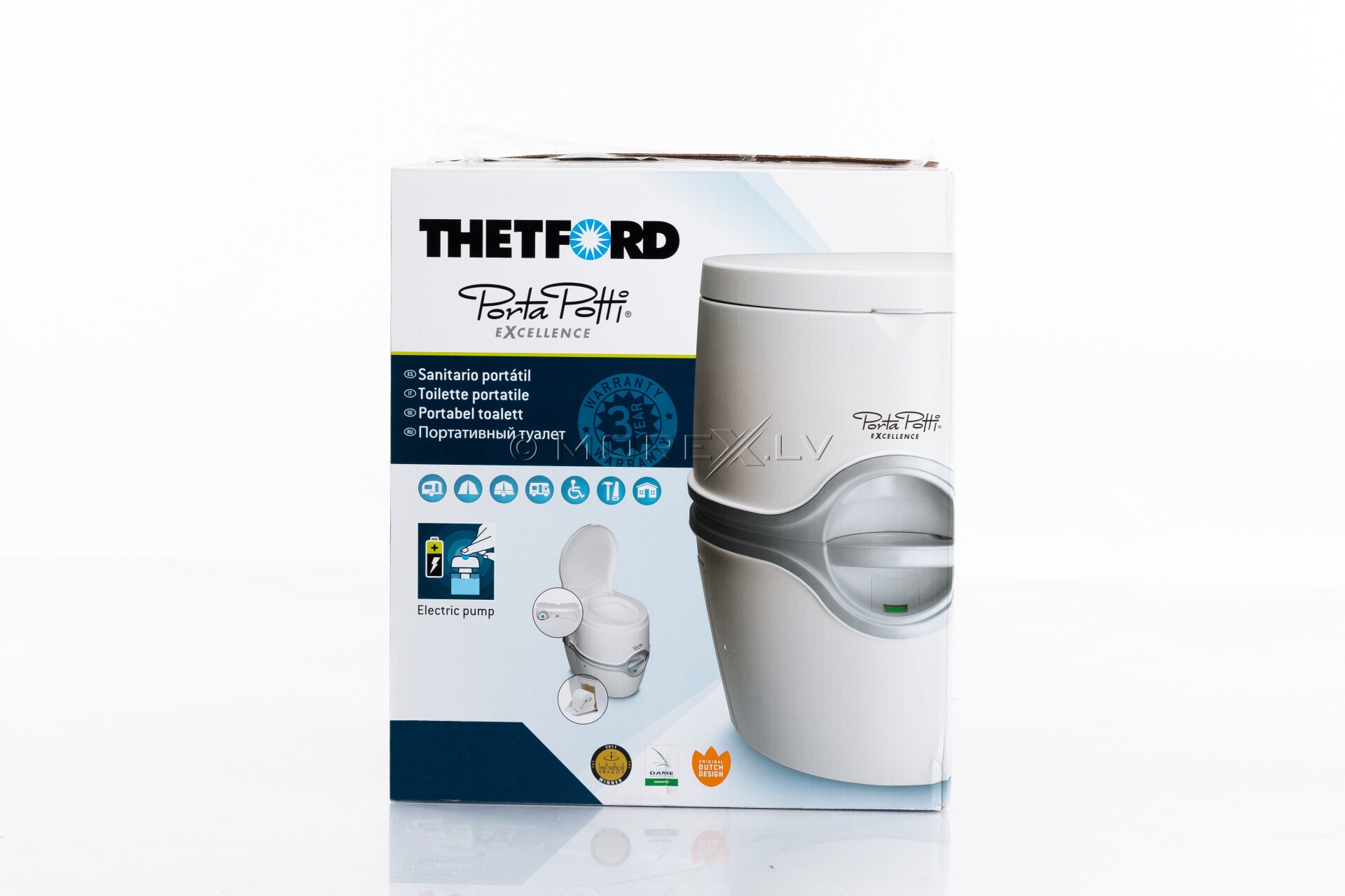 Thetford Porta Potti 565E Portable Electric Toilet - White (92306) for sale  online
